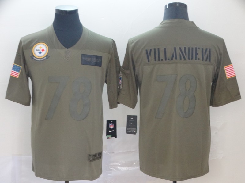 Men's Pittsburgh Steelers Alejandro Villanueva #78 Brown Jersey